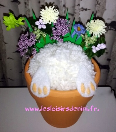 Atelier pot de fleur lapin
