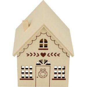 Maison en bois ajourée coeur – Image 2