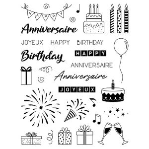 Tampon clear Anniversaire