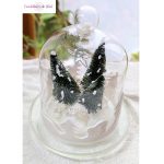 Déco sous cloche hivernale