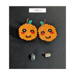 Boucles d'oreille orange kawaï